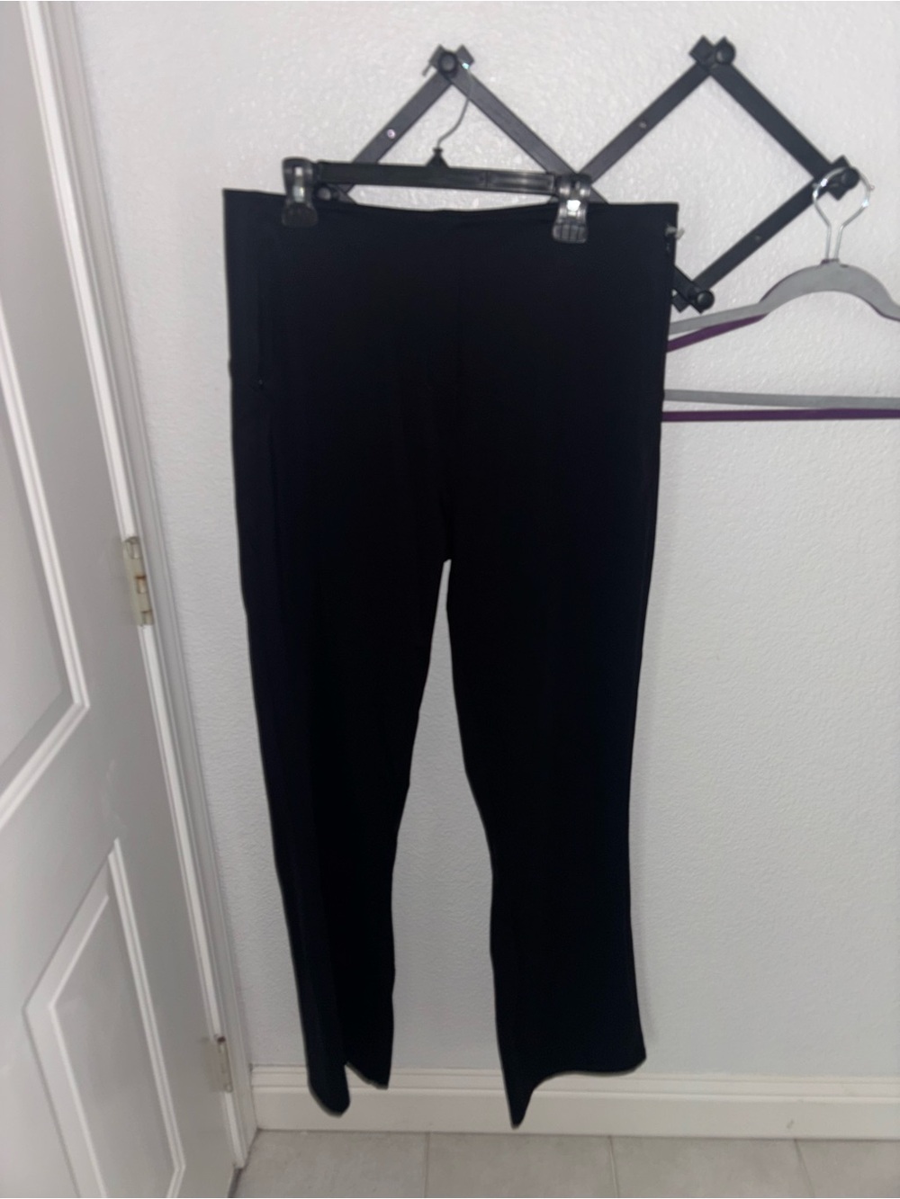 American Tall Black Bootcut Yoga Pants Women’s Size 16T Tall Flare - Picture 2 of 4